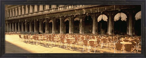 Framed Chairs Outside A Building, Venice, Italy Print