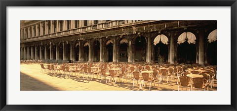 Framed Chairs Outside A Building, Venice, Italy Print