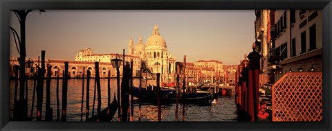 Framed Gondolas In A Canal, Venice, Italy Print