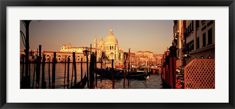 Framed Gondolas In A Canal, Venice, Italy Print