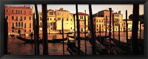 Framed Gondolas in Venice, Italy Print