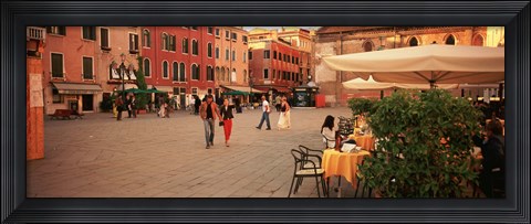 Framed Tourists in a city, Venice, Italy Print