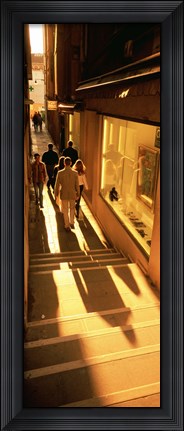 Framed High angle view of tourists in a city, Venice, Italy Print