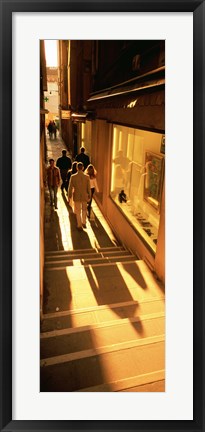 Framed High angle view of tourists in a city, Venice, Italy Print