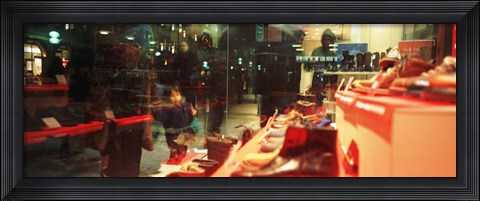 Framed Shoes displayed in a store window, Munich, Germany Print