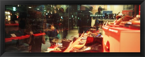 Framed Shoes displayed in a store window, Munich, Germany Print