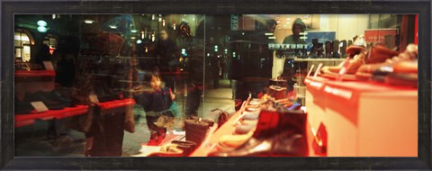 Framed Shoes displayed in a store window, Munich, Germany Print