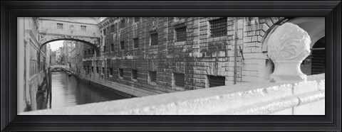 Framed Bridge Over A Canal, Bridge Of Sighs, Venice, Italy Print