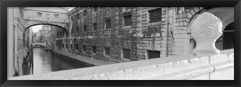 Framed Bridge Over A Canal, Bridge Of Sighs, Venice, Italy Print