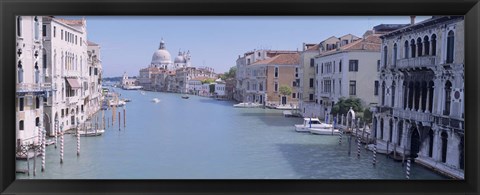 Framed Buildings Along A Canal, Santa Maria Della Salute, Venice, Italy Print