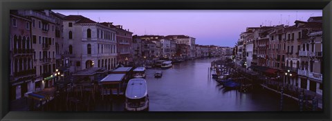 Framed Buildings Along A Canal, Venice, Italy Print