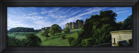 Framed Castle On A Landscape, Alnwick Castle, Northumberland, England, United Kingdom Print