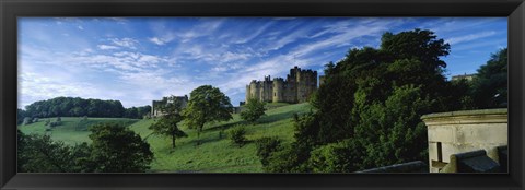 Framed Castle On A Landscape, Alnwick Castle, Northumberland, England, United Kingdom Print