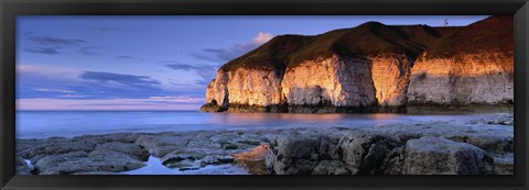 Framed Clouds Over The Sea, Thornwick Bay, Yorkshire, England, United Kingdom Print