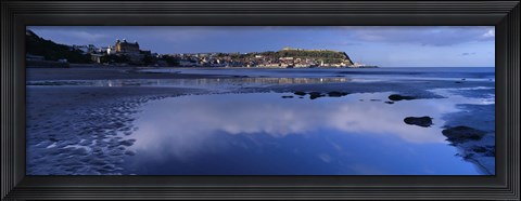 Framed Reflection Of Cloud In Water, Scarborough, South Bay, North Yorkshire, England, United Kingdom Print