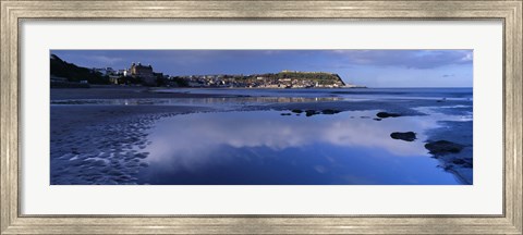 Framed Reflection Of Cloud In Water, Scarborough, South Bay, North Yorkshire, England, United Kingdom Print