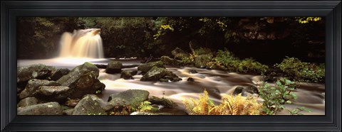 Framed Stream Flowing Through Rocks, Thomason Foss, Goathland, North Yorkshire, England, United Kingdom Print