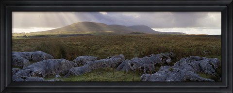 Framed Clouds Over A Landscape, Ingleborough, Yorkshire Dales, Yorkshire, England, United Kingdom Print