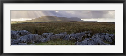 Framed Clouds Over A Landscape, Ingleborough, Yorkshire Dales, Yorkshire, England, United Kingdom Print