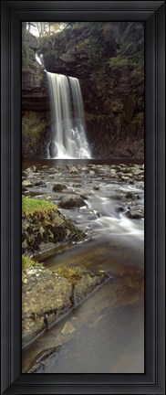 Framed Water Falling From Rocks, River Twiss, Thornton Force, Ingeleton, North Yorkshire, England, United Kingdom Print