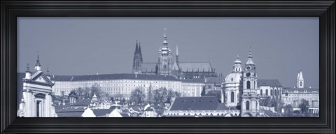 Framed Buildings In A City, Hradcany Castle, St. Nicholas Church, Prague, Czech Republic Print