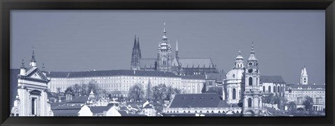 Framed Buildings In A City, Hradcany Castle, St. Nicholas Church, Prague, Czech Republic Print