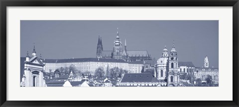 Framed Buildings In A City, Hradcany Castle, St. Nicholas Church, Prague, Czech Republic Print