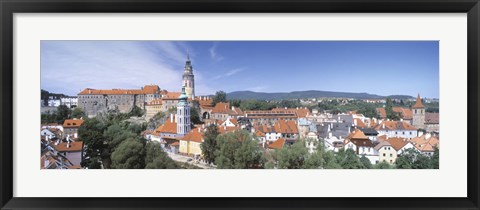 Framed Buildings in a city, Cesky Krumlov, South Bohemia, Czech Republic Print