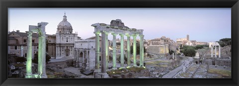 Framed Ruins of an old building, Rome, Italy Print