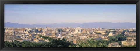 Framed High angle view of a city, Rome, Italy Print