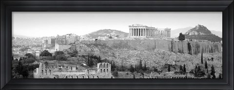 Framed High Angle View Of Buildings In A City, Parthenon, Acropolis, Athens, Greece Print