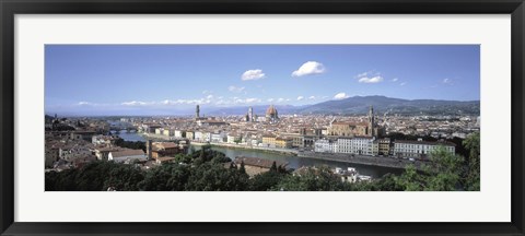 Framed High angle view of a city, Florence, Tuscany, Italy Print