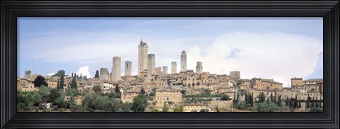 Framed Buildings in a City, San Gimignano, Tuscany, Italy Print