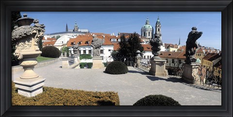 Framed Sculptures in a garden, Vrtbovska Garden, Prague, Czech Republic Print