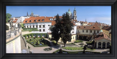 Framed High angle view of a garden, Vrtbovska Garden, Prague, Czech Republic Print