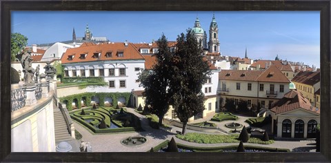 Framed High angle view of a garden, Vrtbovska Garden, Prague, Czech Republic Print