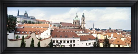 Framed Church in a city, St. Nicholas Church, Mala Strana, Prague, Czech Republic Print