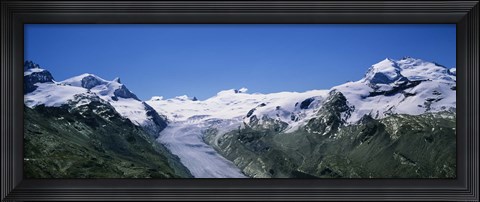 Framed Snow Covered Mountain Range Matterhorn, Switzerland Print