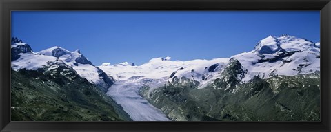 Framed Snow Covered Mountain Range Matterhorn, Switzerland Print