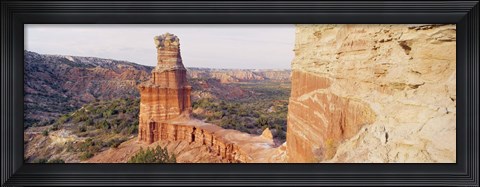Framed High Angle View Of A Rock Formation, Palo Duro Canyon State Park, Texas, USA Print