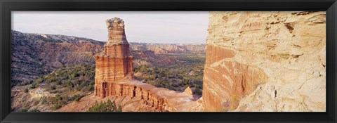 Framed High Angle View Of A Rock Formation, Palo Duro Canyon State Park, Texas, USA Print