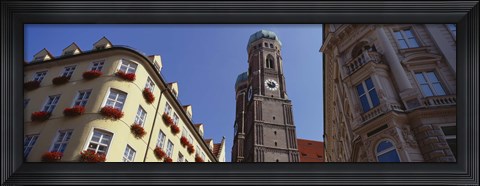 Framed Low Angle View Of A Cathedral, Frauenkirche, Munich, Germany Print