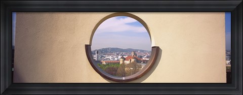 Framed View of a city through an observation point, Stuttgart, Germany Print