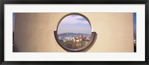 Framed View of a city through an observation point, Stuttgart, Germany Print