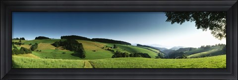 Framed Panoramic view of a landscape, St Margen, Black Forest, Germany Print