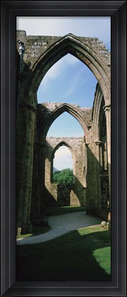 Framed Low angle view of an archway, Bolton Abbey, Yorkshire, England Print