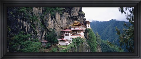 Framed Monastery On A Cliff, Taktshang Monastery, Paro, Bhutan Print