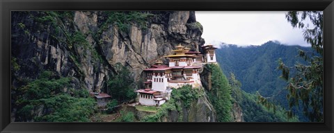 Framed Monastery On A Cliff, Taktshang Monastery, Paro, Bhutan Print