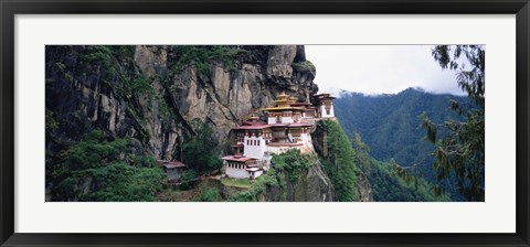 Framed Monastery On A Cliff, Taktshang Monastery, Paro, Bhutan Print