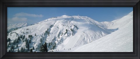 Framed Ski area in the mountains, Galzig, St. Anton, Austria Print